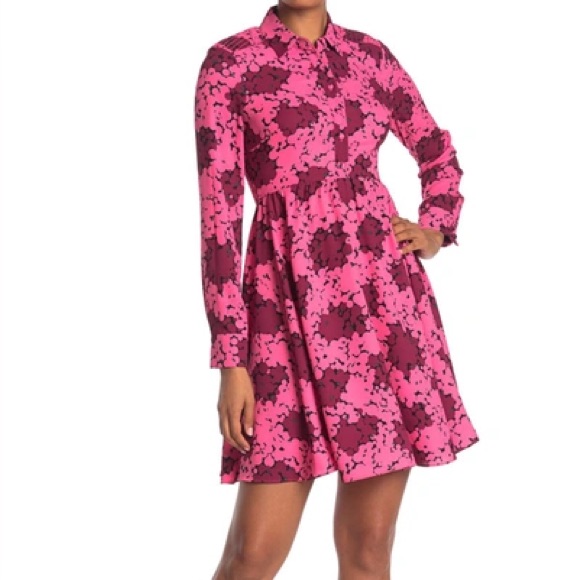 Kate Spade Nwt Bubble Dot Smocked Dress In Rhubarbjam Size 6